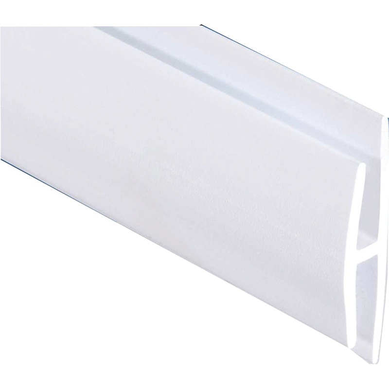 WallTuf 9020801 Divider Moulding, 8 ft L Actual, Vinyl, White
