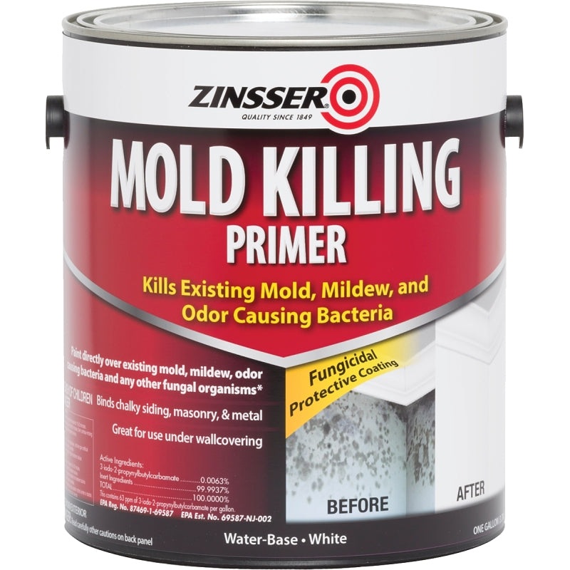 Zinsser 276049 Mold Killing Primer, Flat, White, 1 gal, Can, Pack of 2