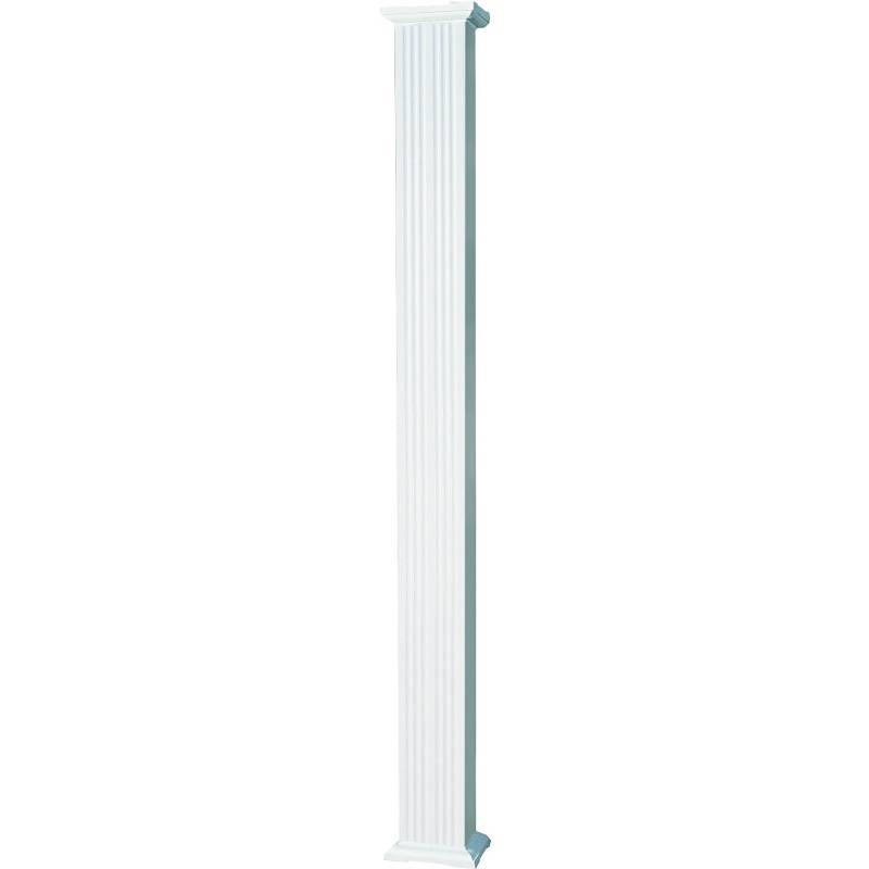 AFCO 80608 Column, 8 ft H, Square, Aluminum, White