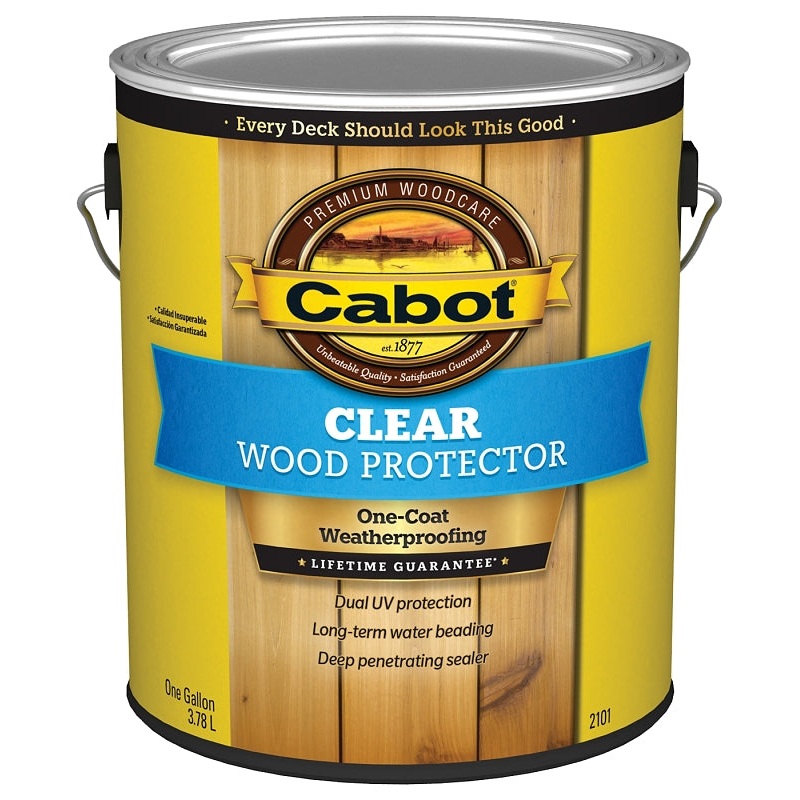 Cabot 140.0002101.007 Wood Protector, Liquid, Clear, 1 gal, Pack of 4