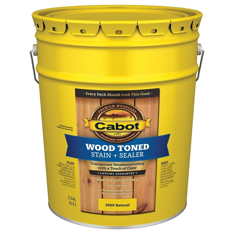 Cabot 140.0003000.008 Deck and Siding Stain, Natural, Liquid, 5 gal