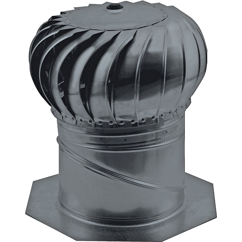 Master Flow AIC14BL Rotary Turbine Ventilator, 14 in Dia Throat, Aluminum, Black