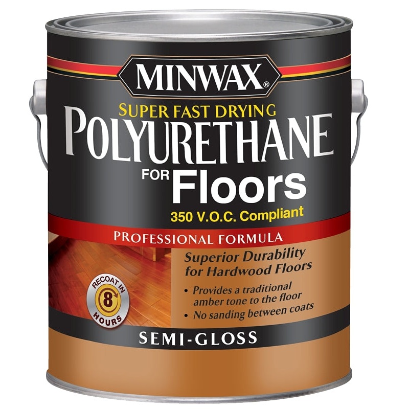 Minwax 130240000 Polyurethane, Oil Base, Clear, Semi-Gloss, Liquid, 1 gal Can, 0.93 Specific Gravity, Pack of 2