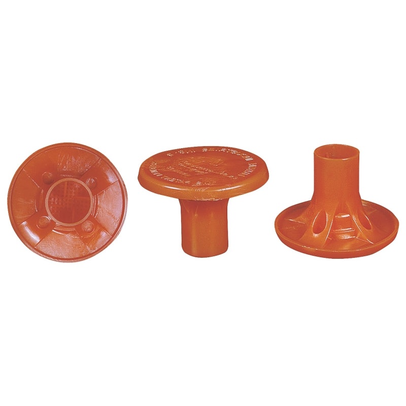Mutual Industries 14640-4 Rebar Cap, #4 to 8 Rebar, Polymer, Orange, Pack of 100
