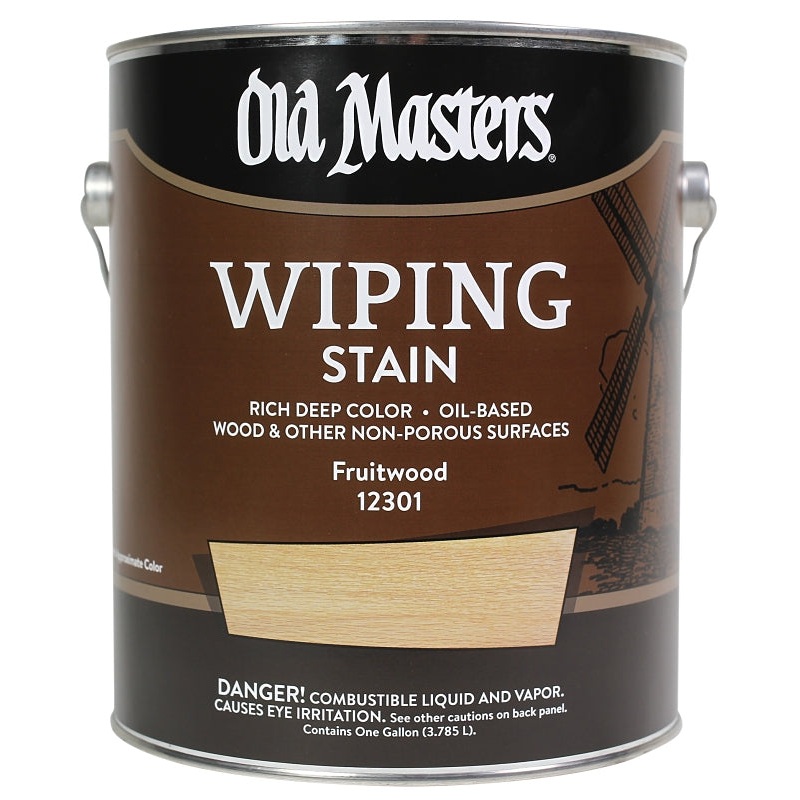 Old Masters 12301 Wiping Stain, Fruitwood, Liquid, 1 gal, Can, Pack of 2