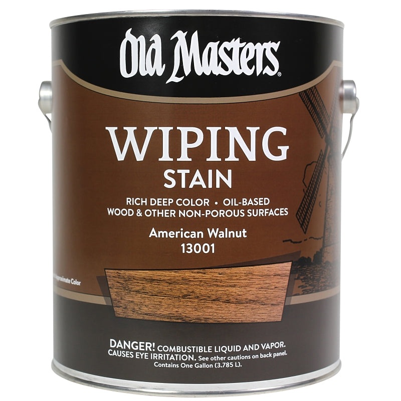 Old Masters 13001 Wiping Stain, American Walnut, Liquid, 1 gal, Can, Pack of 2