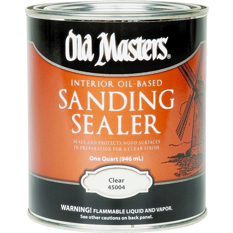 Old Masters 45004 Sanding Sealer, Clear, Liquid, 1 qt, Canister