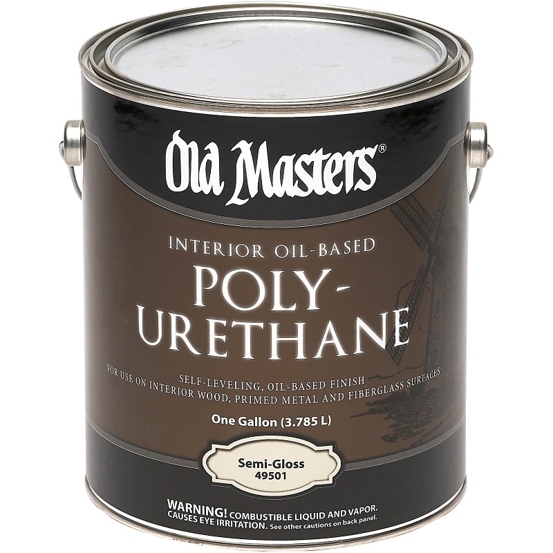 Old Masters 49501 Polyurethane, Semi-Gloss, Liquid, Clear, 1 gal, Can, Pack of 2