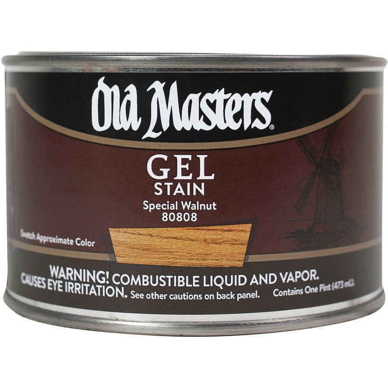 Old Masters 80808 Gel Stain, Special Walnut, Liquid, 1 pt, Can