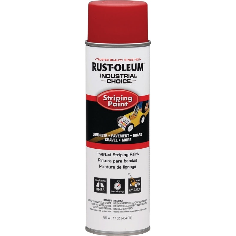 Rust-Oleum 1665838 Inverted Marking Spray Paint, Gloss, Red, 18 oz, Can