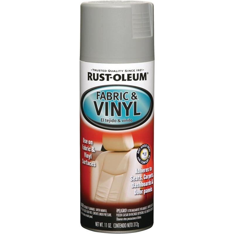 Rust-Oleum 248920 Automotive Upholstery Paint, Flat, Gray, 11 oz, Can