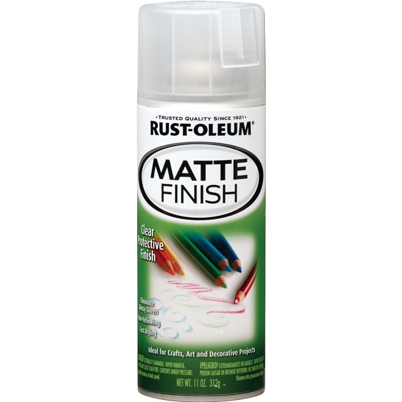 Rust-Oleum 267028 Spray Paint, Matte, Clear, 11 oz, Can