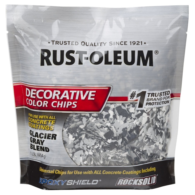 Rust-Oleum 312449 Color Chip, Solid, Glacier Gray Blend, 1 lb, Bag