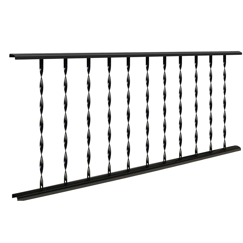 Village Ironsmith Classic CR625 Series Ornamental Railing, 12-Balusters, 27-3/4 in OAH, Steel Rail
