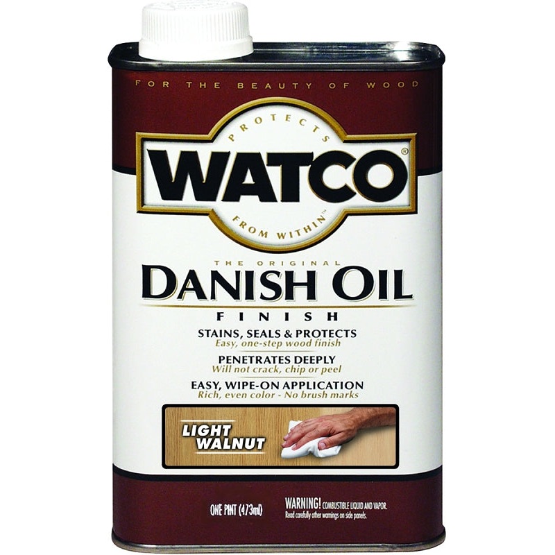 Watco 65551 Danish Oil, Light Walnut, Liquid, 1 pt, Can
