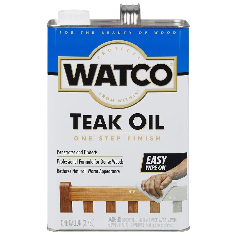 WATCO 67131 Teak Oil, Flat, Matte, Liquid, 1 gal, Can, Pack of 2