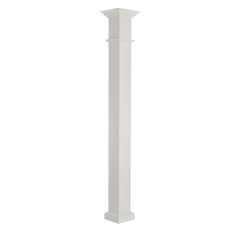 AFCO 800EW610 Column Post Set, 10 ft H, Square, Wood, White