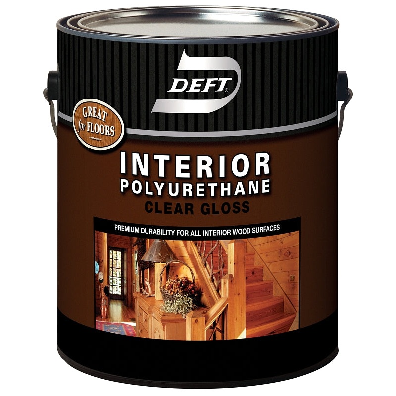 Deft 221-01 Polyurethane, Gloss, Liquid, Amber, 1 gal, Can, Pack of 2