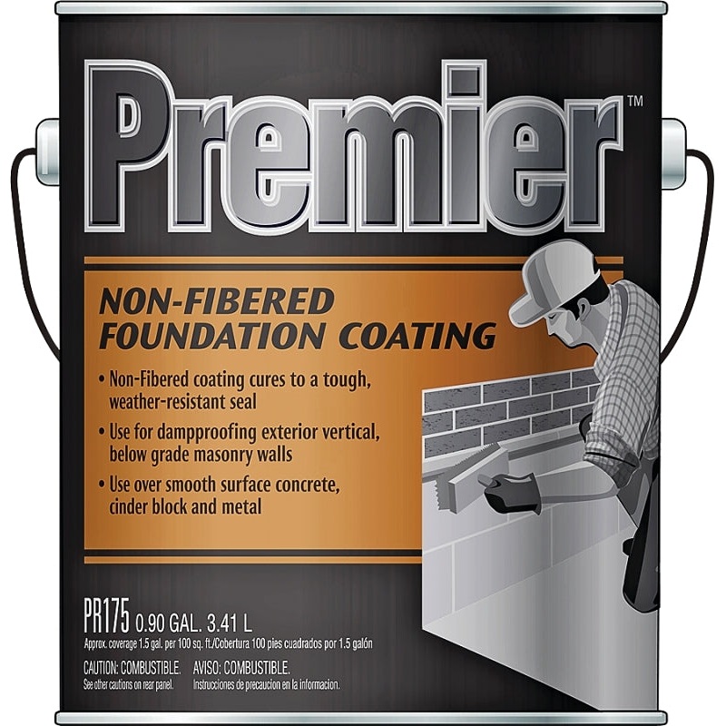Henry PR175042 Foundation Coating, Black, Liquid, 0.9 gal Pail, Pack of 4