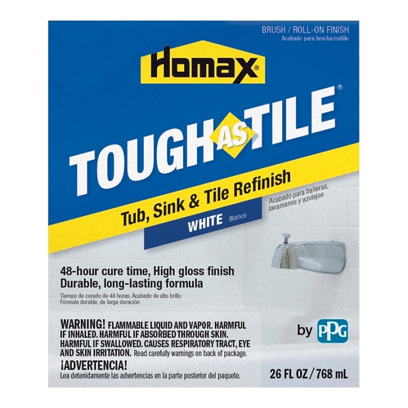 Homax Tough As Tile 3158 Tile Refinish, White, 26 oz