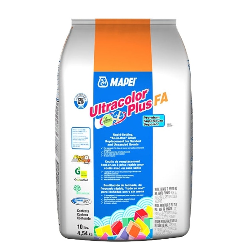 Mapei Ultracolor Plus FA 6BU522005 All-in-One Grout, Eggshell, 10 lb Bag, Pack of 2