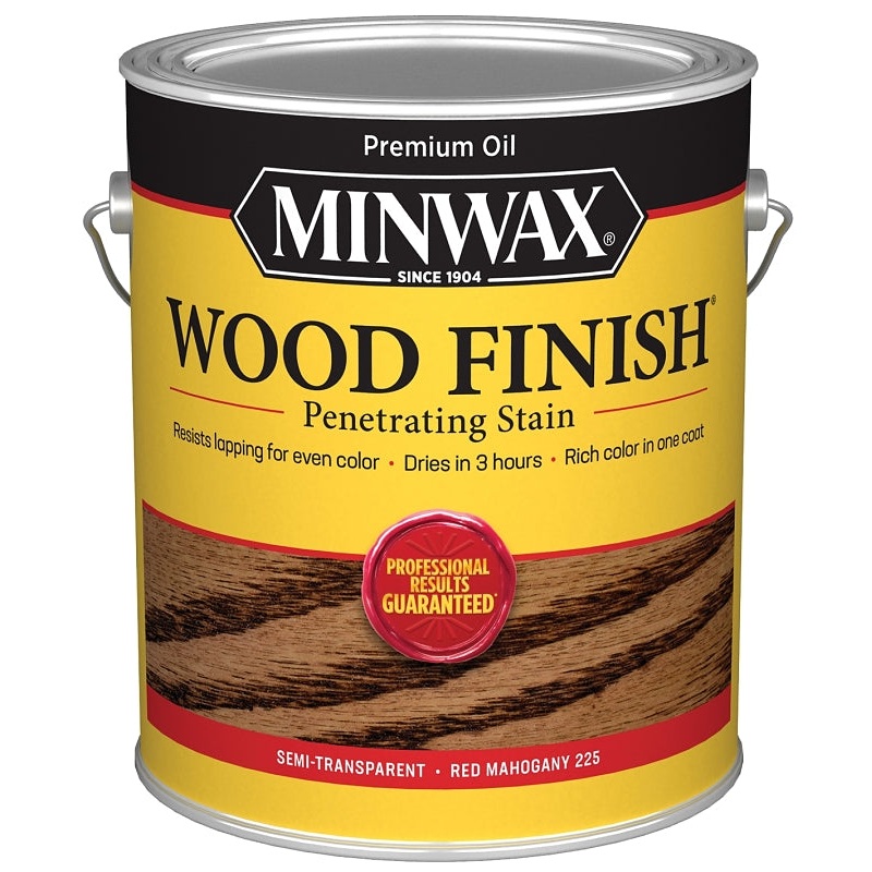 Minwax Wood Finish 710770000 Wood Stain, Red Mahogany, Liquid, 1 gal, Can, Pack of 2