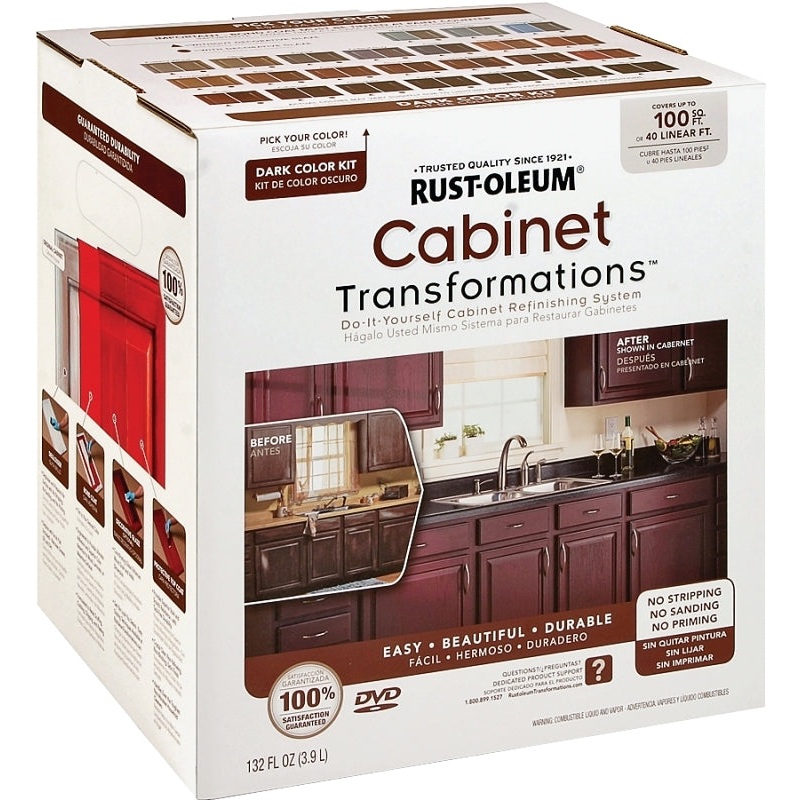 Rust-Oleum 258240 Cabinet Paint, Dark, 100 sq-ft Coverage Area