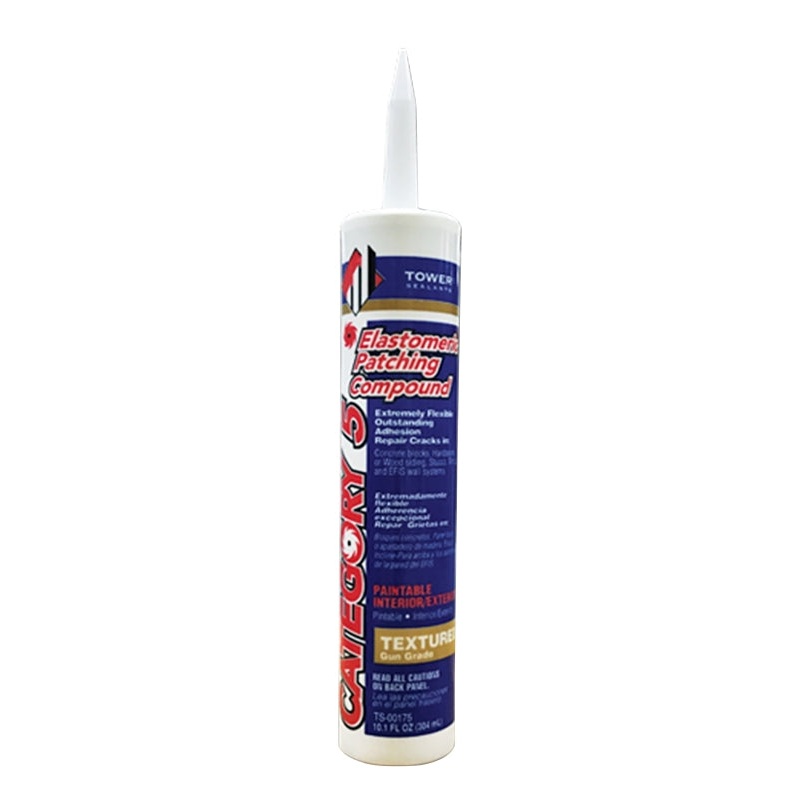 Tower Sealants CATEGORY 5 TS-00175 Gun-Grade Textured Patch, White, 10.1 fl-oz Tube, Pack of 12