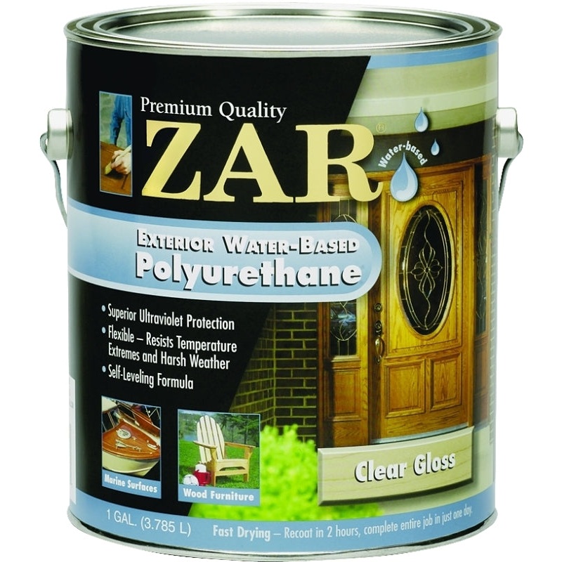 ZAR 32613 Polyurethane, Gloss, Liquid, Amber, 1 gal, Can, Pack of 2