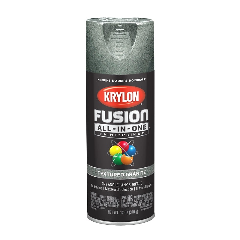 Krylon K02780007 Spray Paint, Textured, Granite, 12 oz, Can
