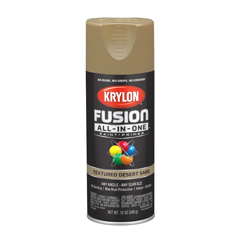 Krylon K02781007 Spray Paint, Textured, Desert Sand, 12 oz, Can