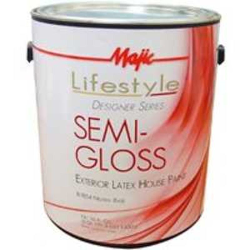 Majic Paints 8-1854-1 Exterior House Paint, Semi-Gloss, Neutral Base, 1 gal Can, Pack of 4