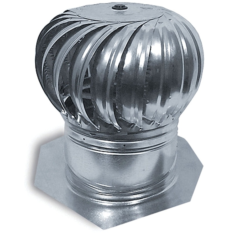 Master Flow GIC12 Rotary Turbine Ventilator, Internal, 12 in Dia Throat, Steel, Mill