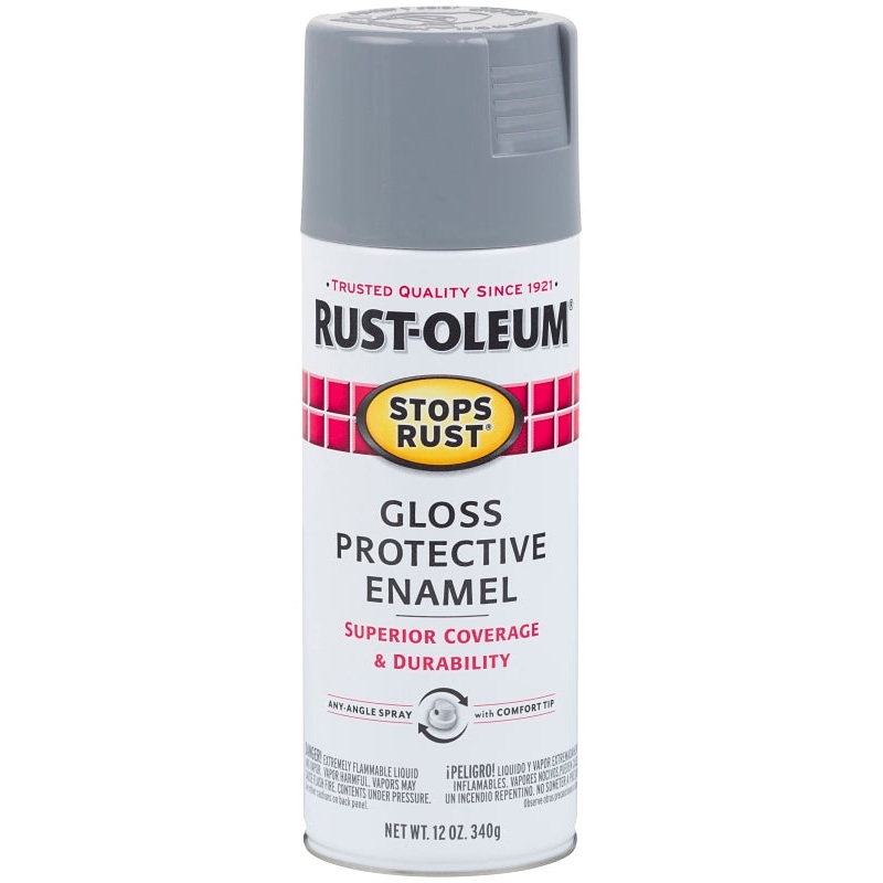 Rust-Oleum 7786830 Rust Preventative Spray Paint, Gloss, Smoke Gray, 12 oz, Can
