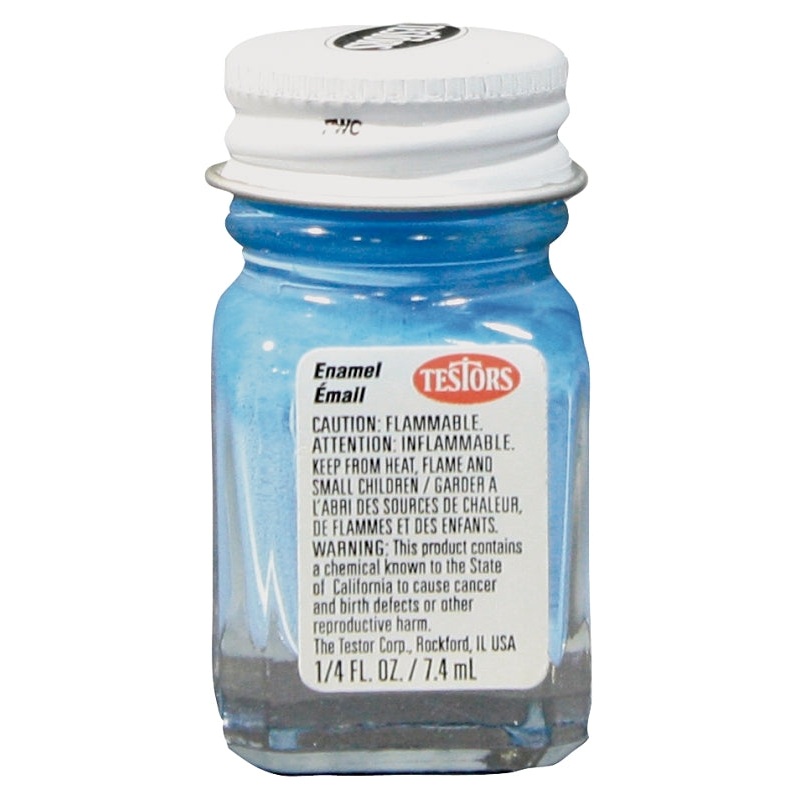 Testors 1108TT Craft Paint, Gloss, Light Blue, 0.25 oz, Bottle