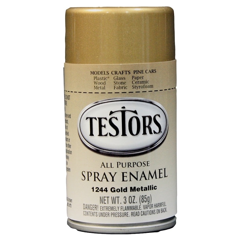 Testors 1244T Craft Paint, Metallic, Gold, 3 oz, Bottle