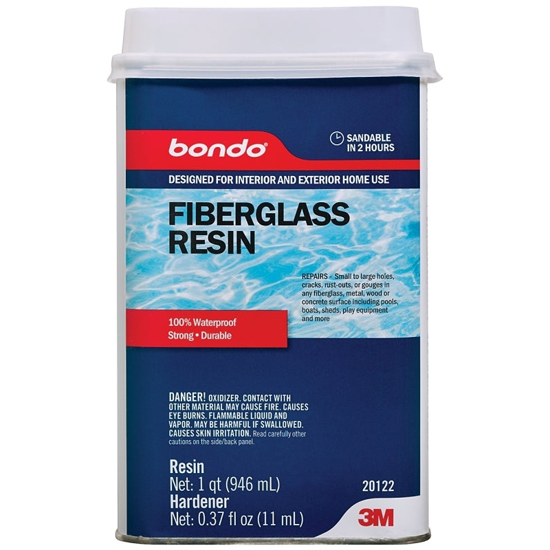 3M 20122 Fiberglass Resin, Clear, 1 qt Can