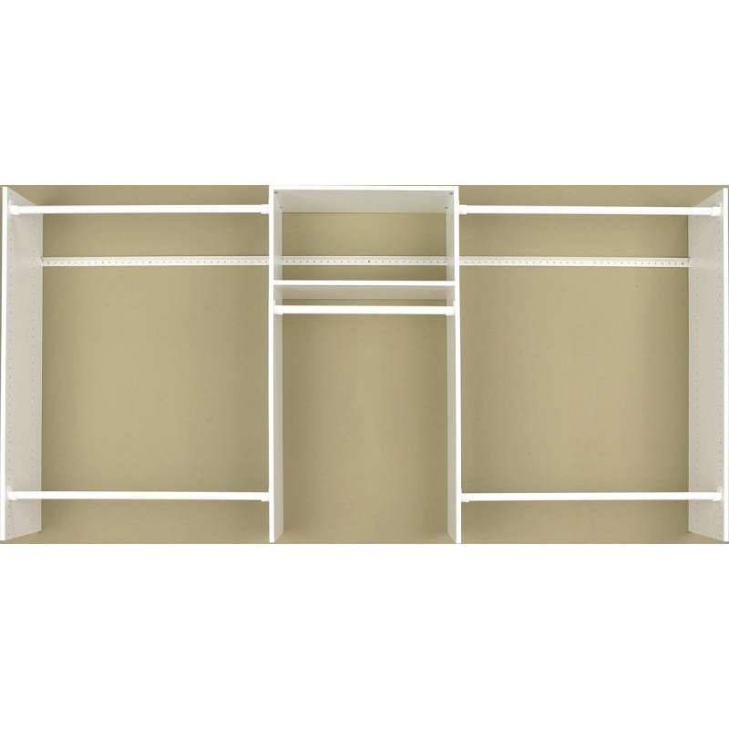 Easy Track RB1448 Basic Starter Closet, 48 to 96 in W, 2-Shelf