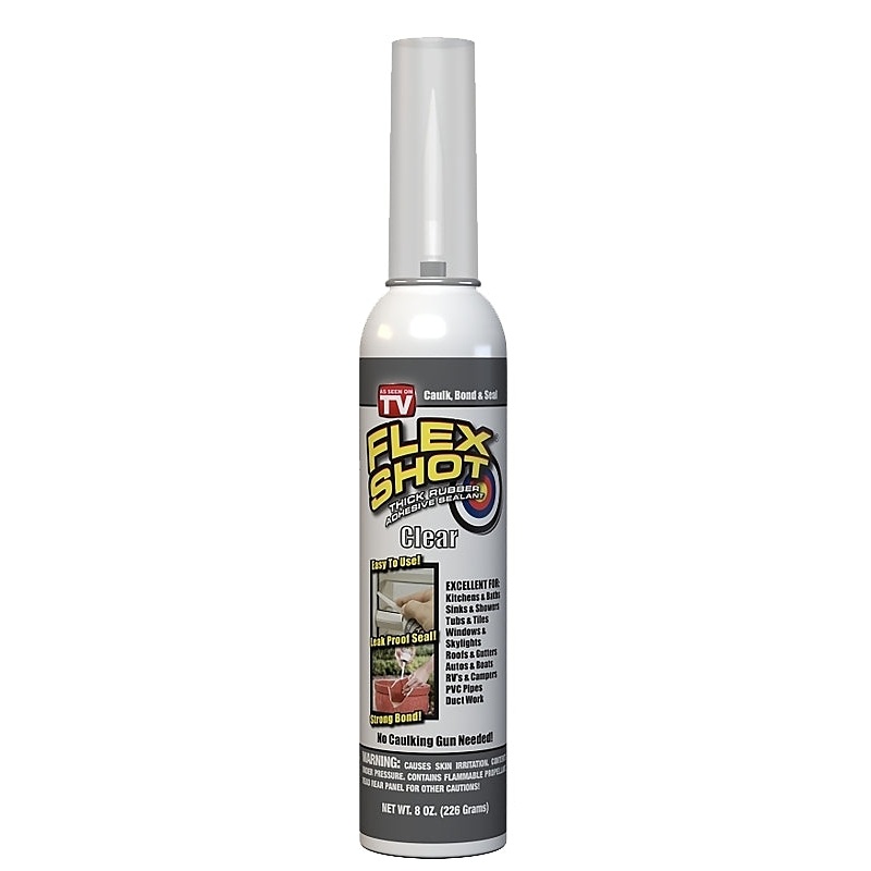 Flex Seal FSH8C Rubberized Coating, Clear, 8 oz