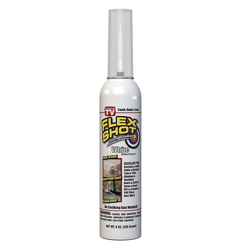 Flex Seal FSH8W Rubberized Coating, White, 8 oz