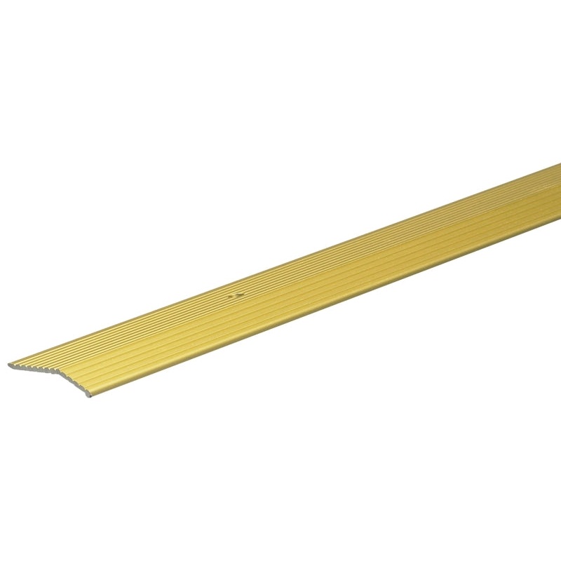 Frost King H591FB/6 Carpet Bar, 6 ft L, 1-3/8 in W, Fluted Surface, Aluminum, Gold, Satin