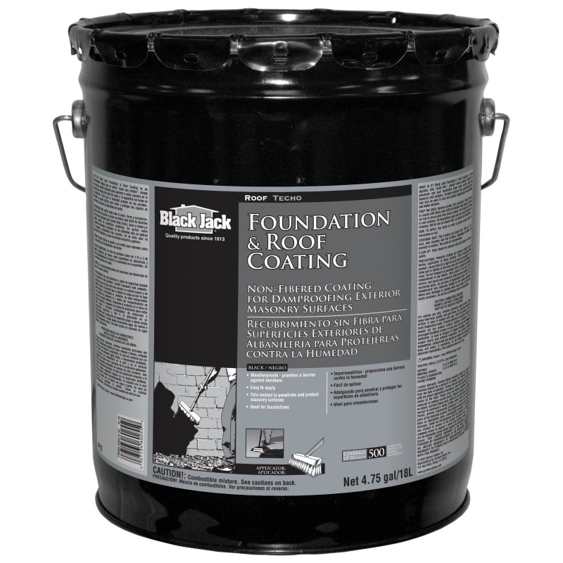 Gardner 0125-GA Foundation and Roof Coating, Black, Liquid, 4.75 gal Pail