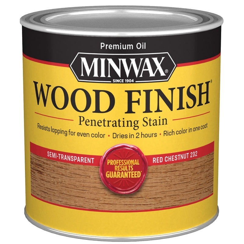 Minwax 223204444 Wood Stain, Red Chestnut, Liquid, 0.5 pt, Can