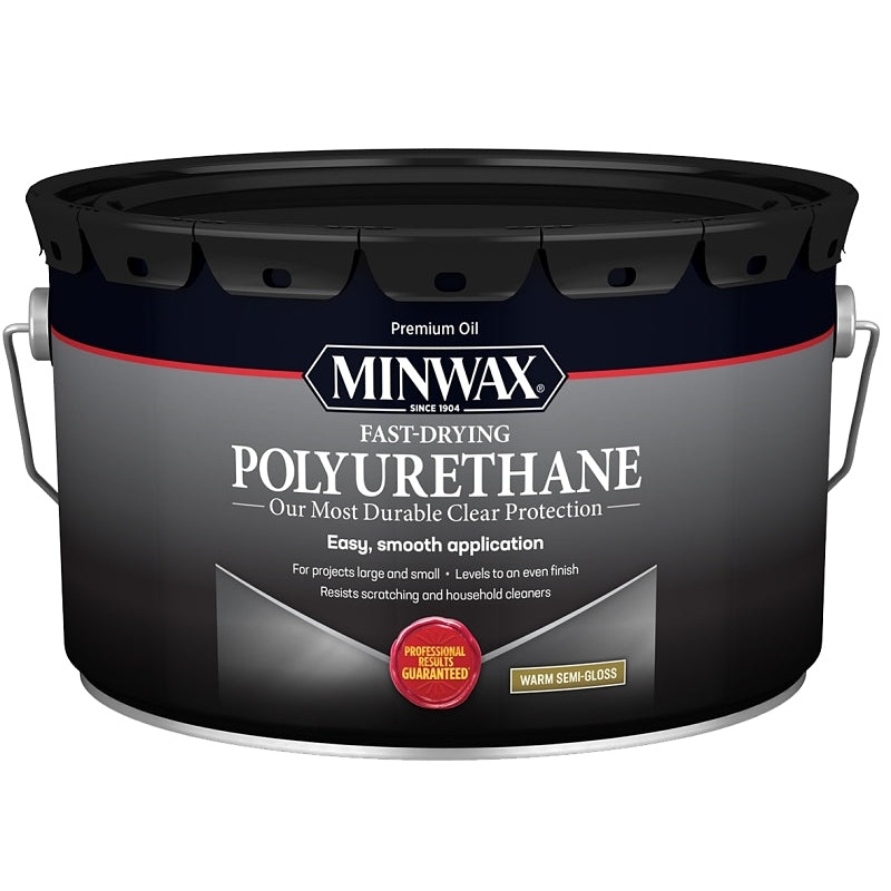 Minwax 71058000 Polyurethane, Gloss, Liquid, Clear, 2.5 gal, Can