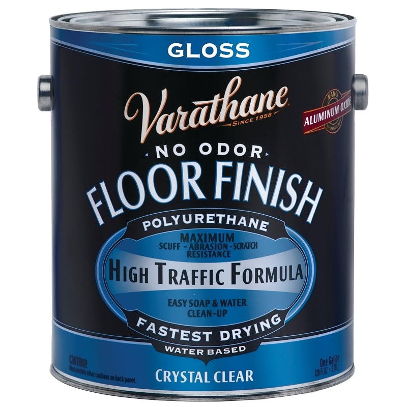 Rust-Oleum 230031 Crystal Clear Floor Finish, Gloss, Liquid, Crystal Clear, 1 gal, Can, Pack of 2
