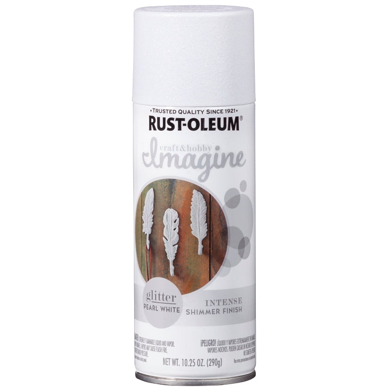 Rust-Oleum 345706 Glitter Spray Paint, Glitter, White, 10.25 oz