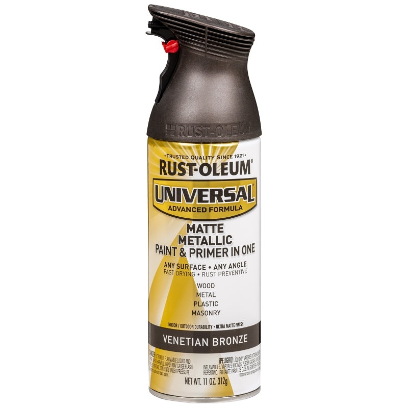 Rust-Oleum 353092 Metallic Spray Paint, Matte, Venetian Bronze, 11 oz