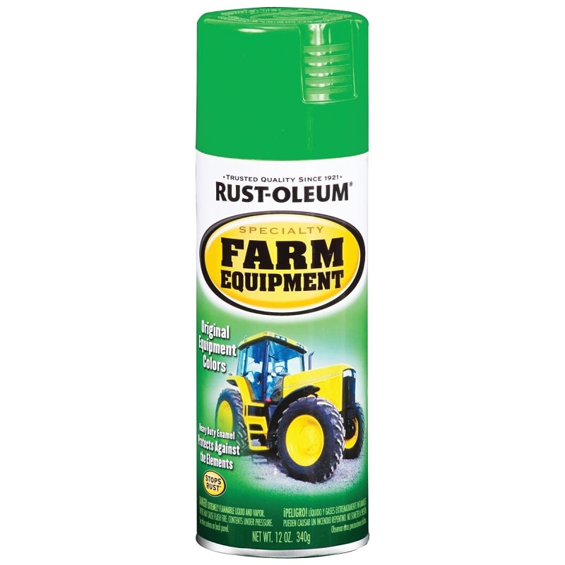 Rust-Oleum 7435830 Enamel Spray Paint, Gloss, Green, 12 oz, Can