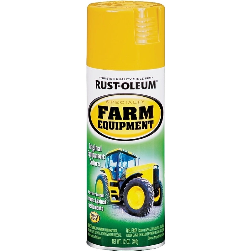 Rust-Oleum 7449830 Enamel Spray Paint, Gloss, Caterpillar Yellow, 12 oz, Can