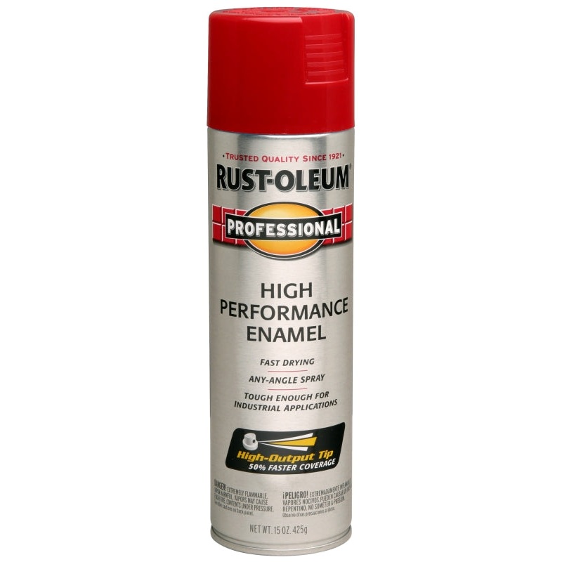 Rust-Oleum 7564838 Safety Spray Paint, Gloss, Safety Red, 15 oz, Can